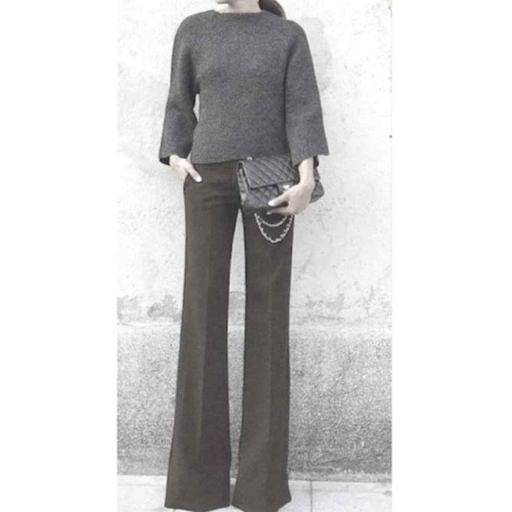 BCBGMAXAZRIA Wool Dress Pants Brown Size 12
